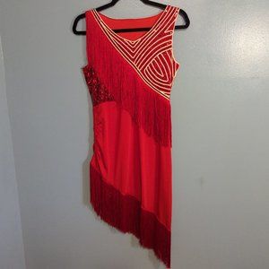 Tango rumba ballroom dress with separate shorts